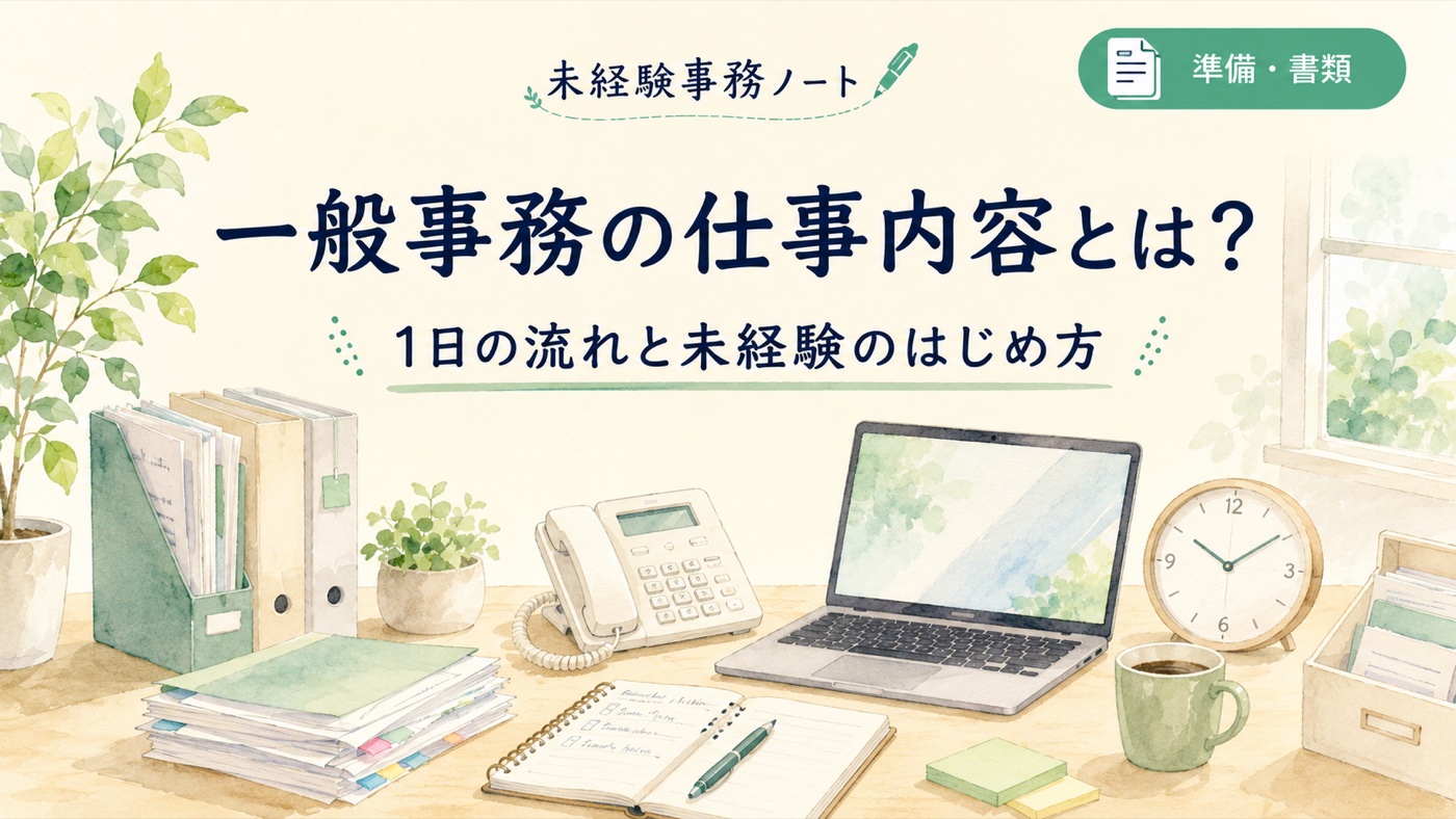 一般事務の仕事内容とは?1日の流れと未経験のはじめ方