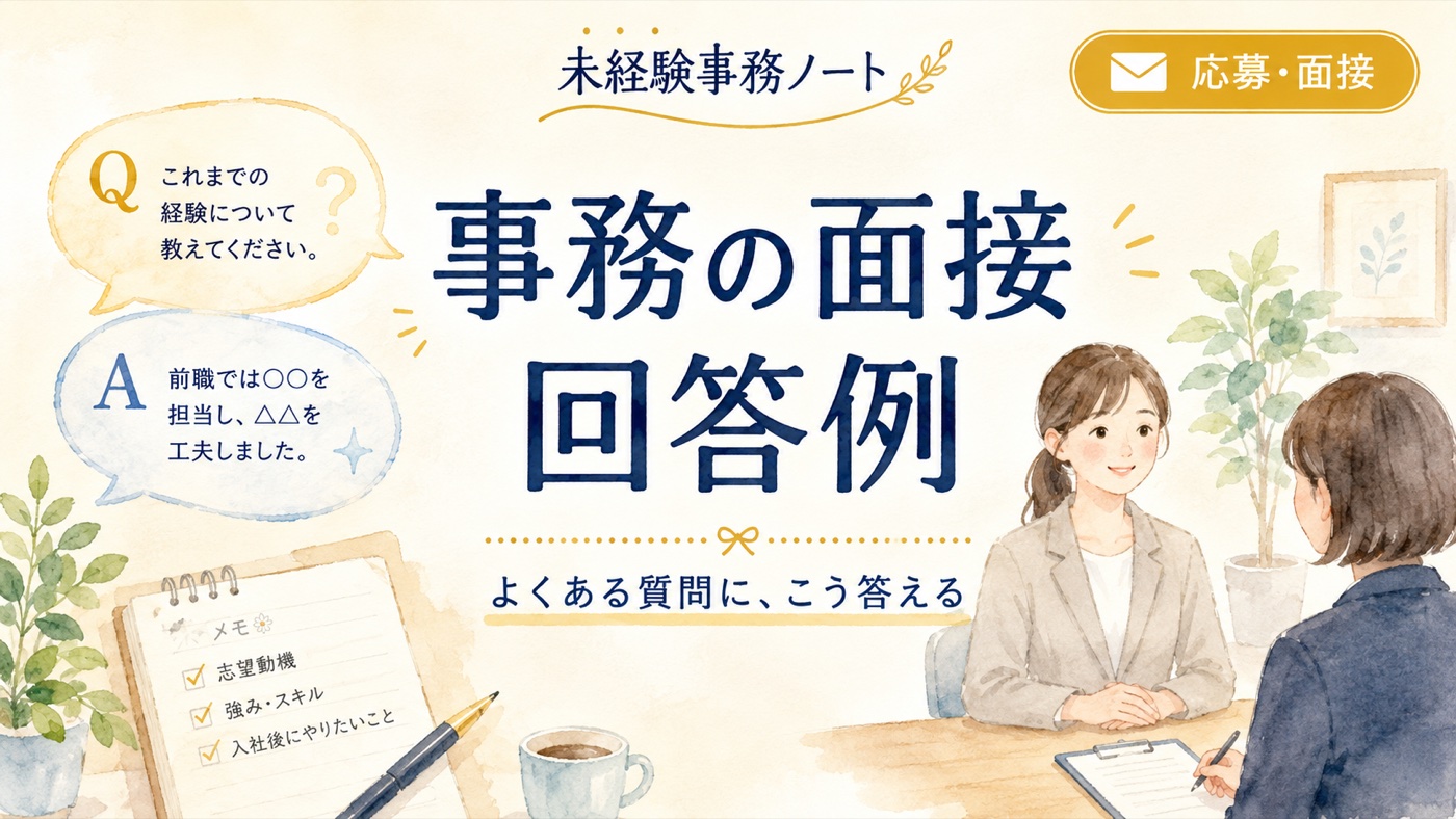 事務の面接 回答例|よくある質問に、こう答える