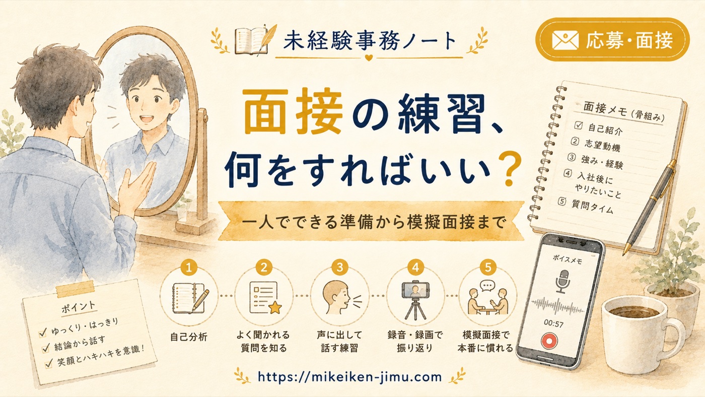 事務の面接の練習方法|一人でできる準備から模擬面接まで