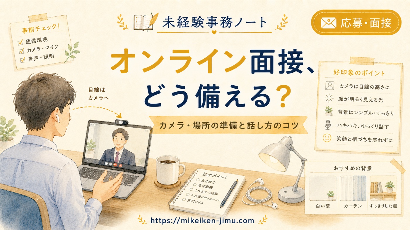 事務のオンライン面接対策|準備・マナー・実際に受けた感想