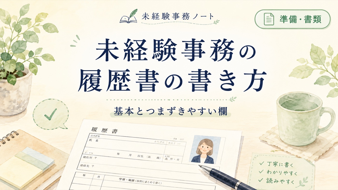 未経験事務の履歴書の書き方|基本とつまずきやすい欄
