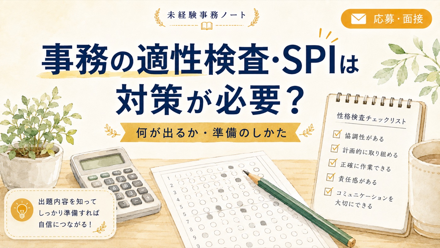 事務の適性検査・SPIは対策が必要?何が出るか・準備のしかた